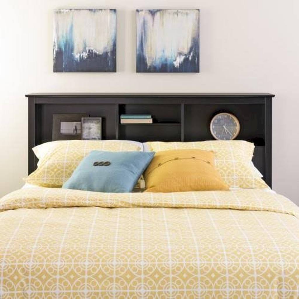Prepac Brisbane Full-Queen Storage Headboard Black
