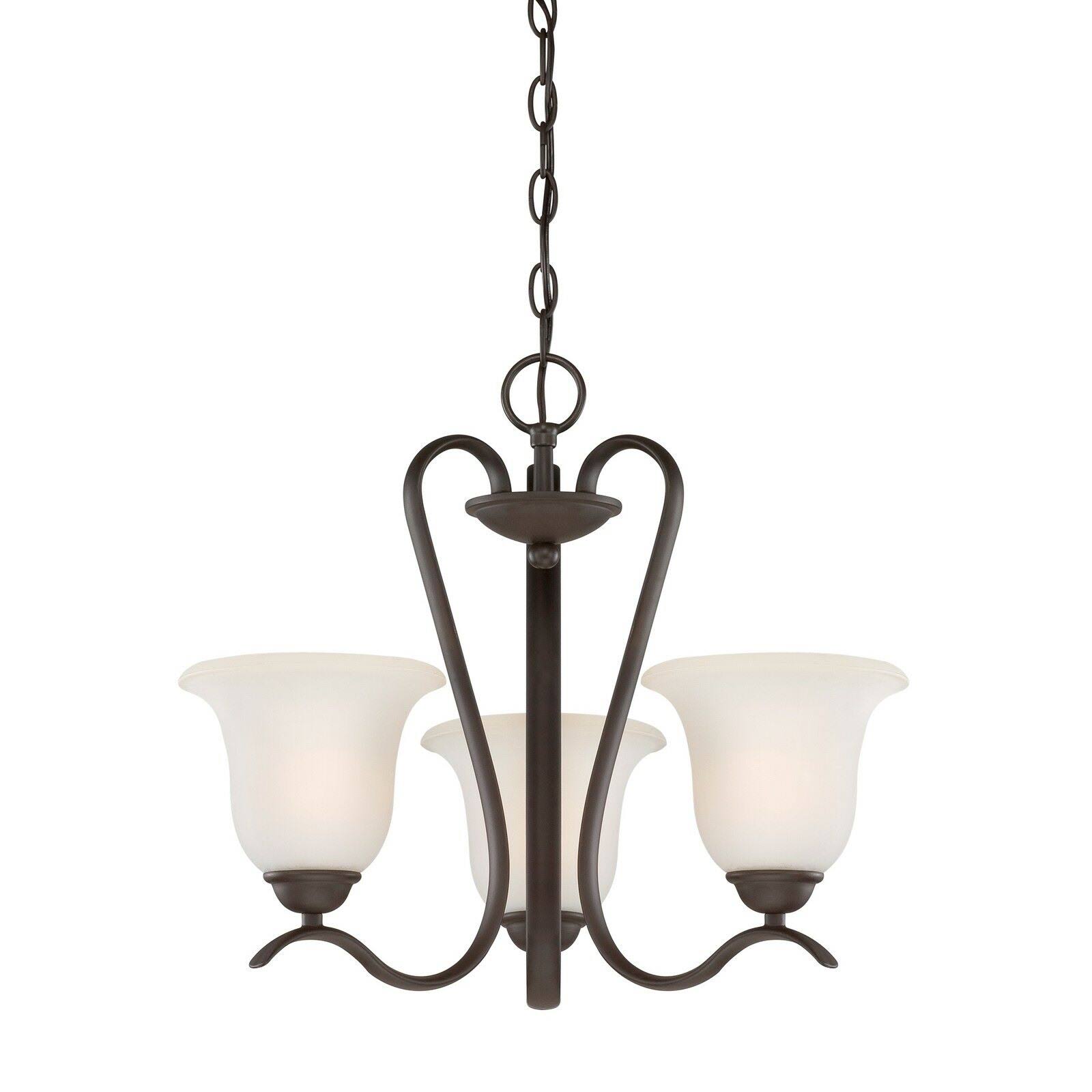 Quoizel 17x22 Chandelier 3 Light Fixture Legacy Bronze Finish QF1375CLZ
