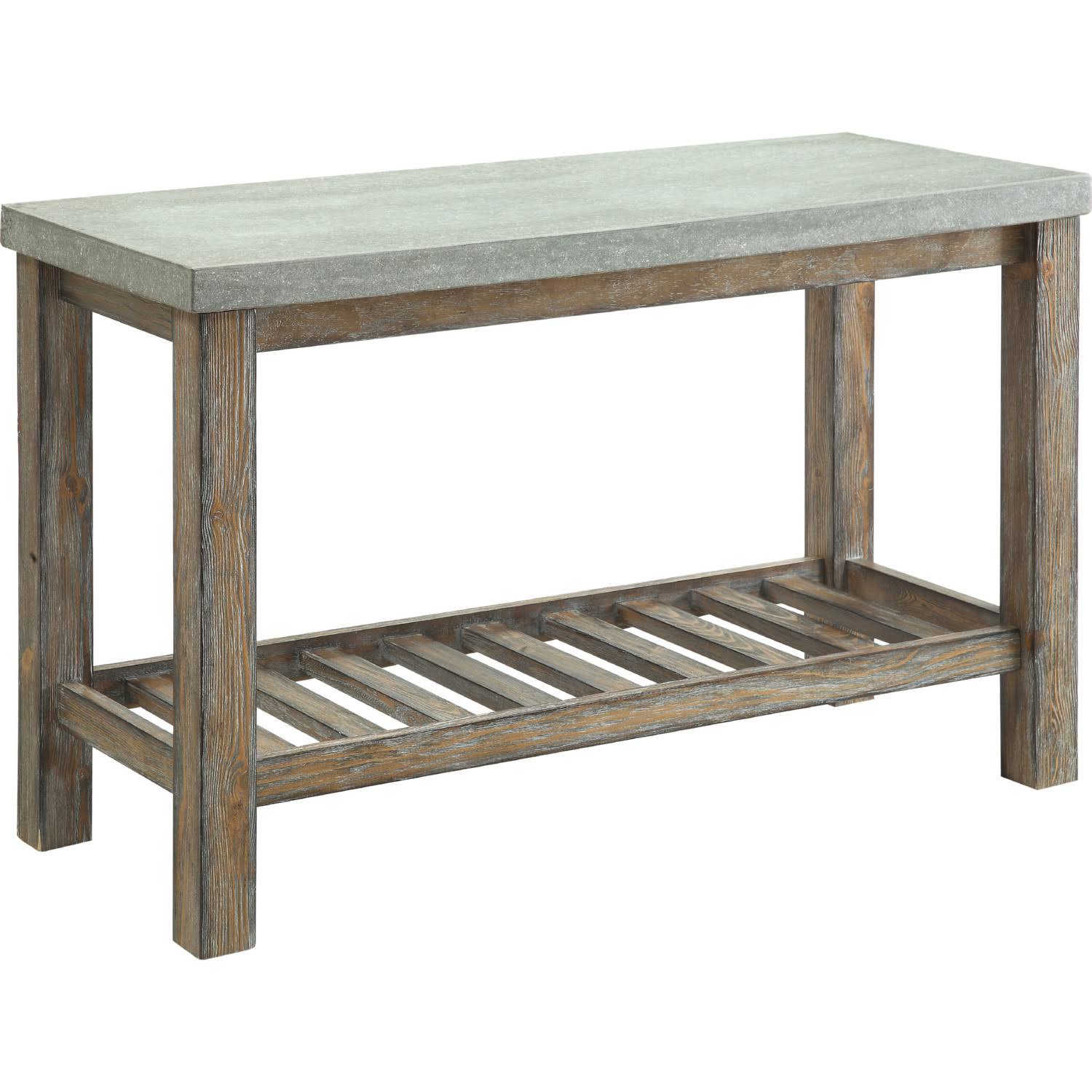 Acme Furniture 81592 Dustin Concrete Gray u0026 Salvage Oak Sofa Table