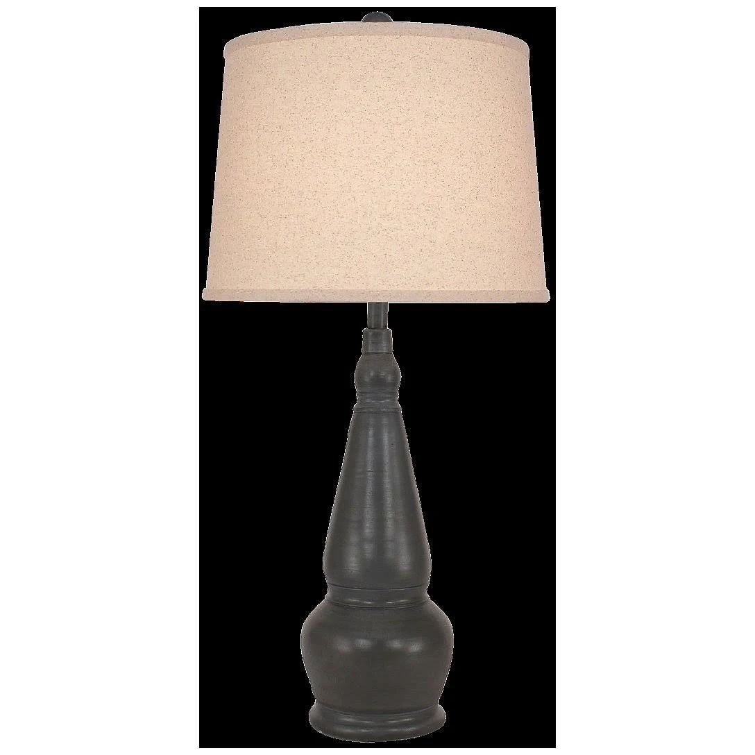 Coast Lamp Manufacturing 17 C21d Wedgewood Blue Glazed Spool Table Lamp