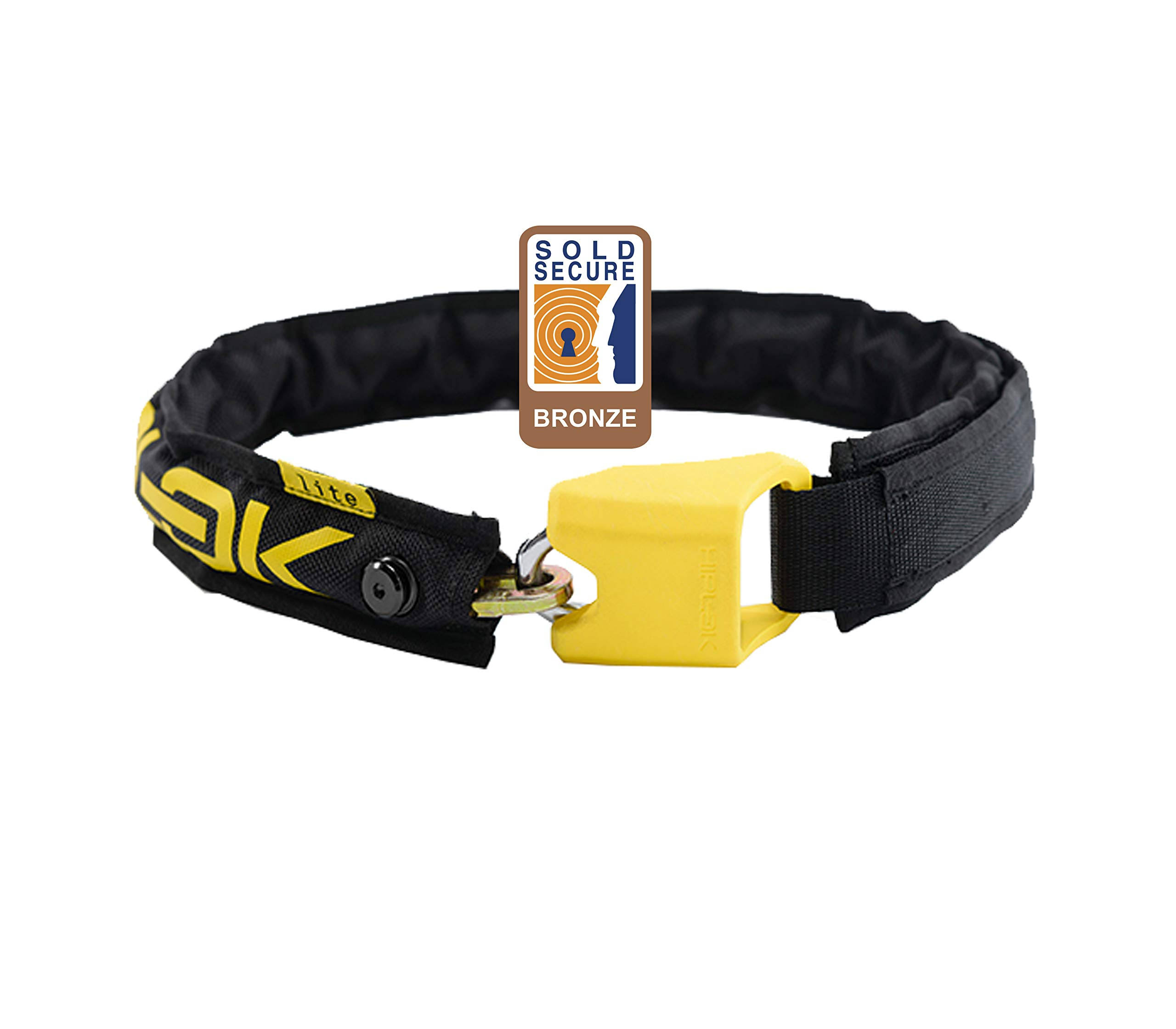 Hiplok Lite Chain Lock, Black/Yellow
