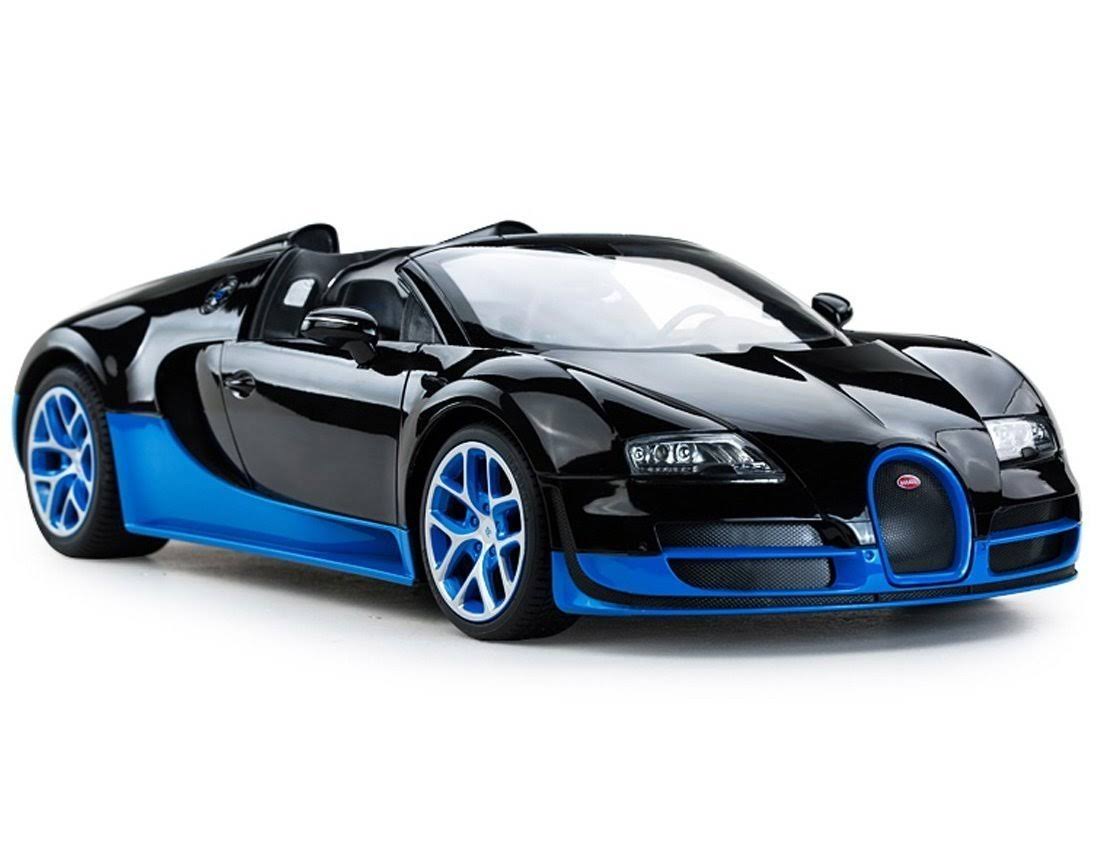 Radio Remote Control 1/14 Bugatti Veyron 16.4 Grand Sport Vitesse Licensed RC Model Car (Black/Blue)