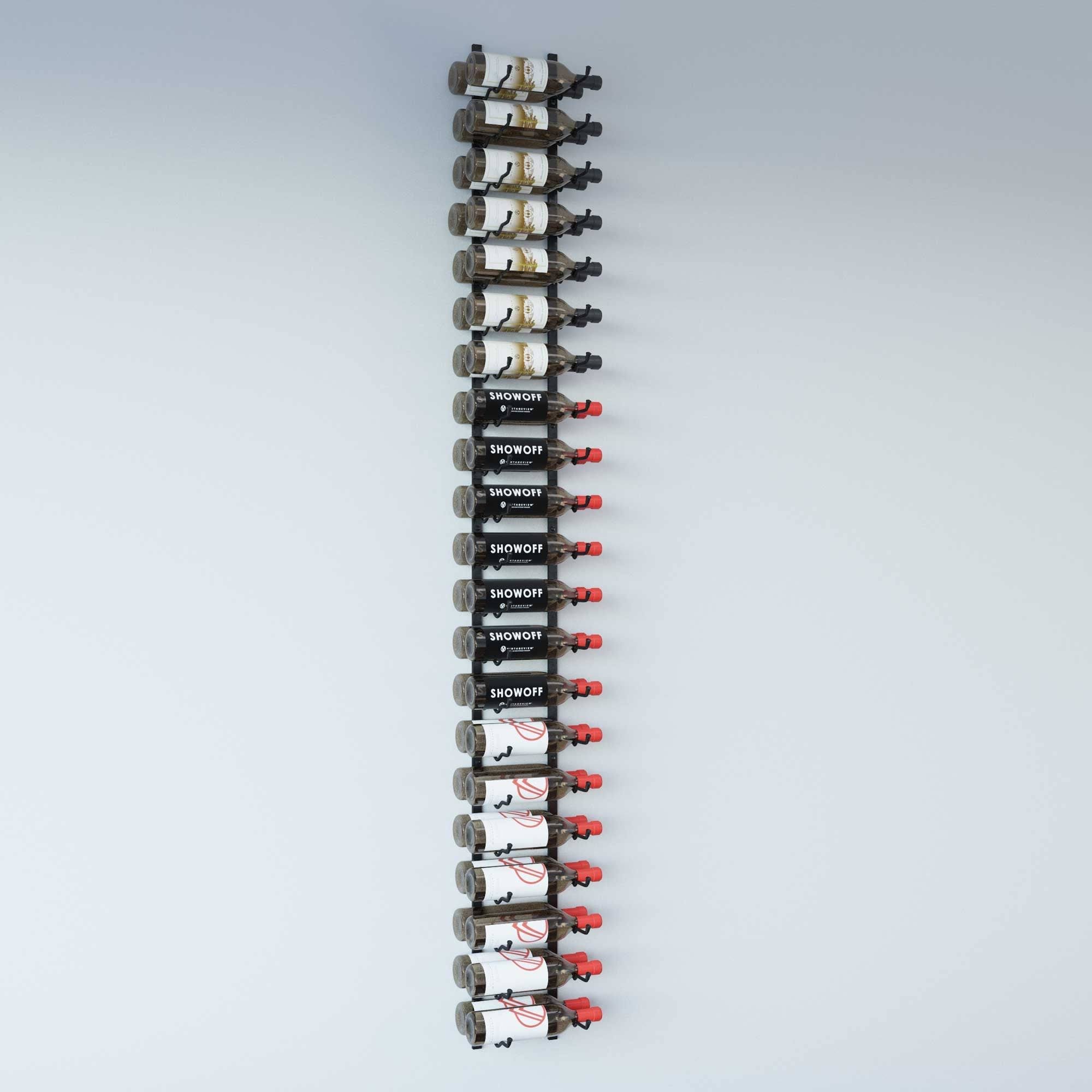 VintageView WS72 W Series 7-1/2x22 42 Bottle Wall Mounted Wine Rack - Chrome Plated