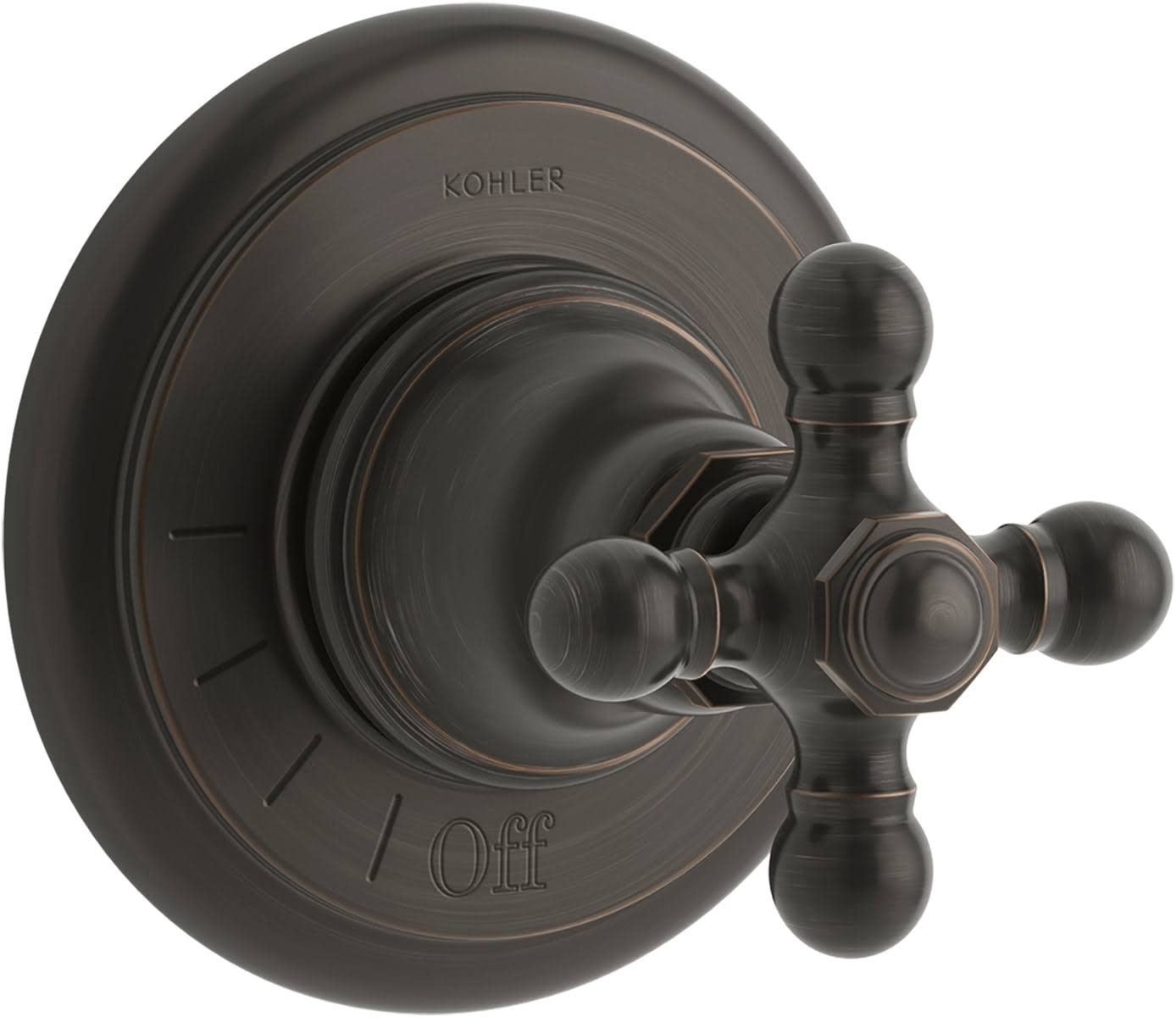 Kohler K-T72771-3 Artifacts Volume Control Valve Trim with Cross Handle Oil-Rubbed Bronze