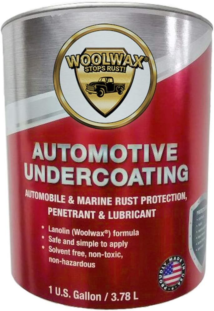 woolwax™ Auto/Truck Lanolin Undercoating 1 Gallon Pail. Black Color. Pack of 2
