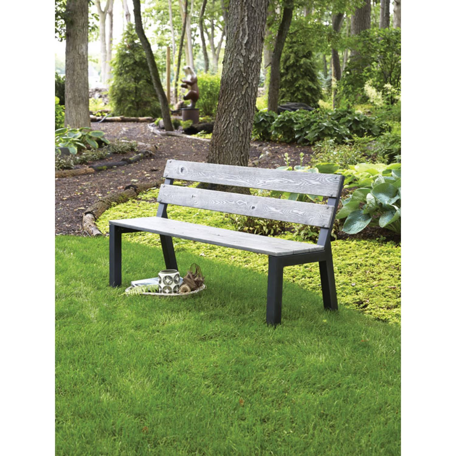 Bond Manufacturing Cantera Park Bench Steel 33.46 in. H x 23.62 in. D x 59.06 in. L