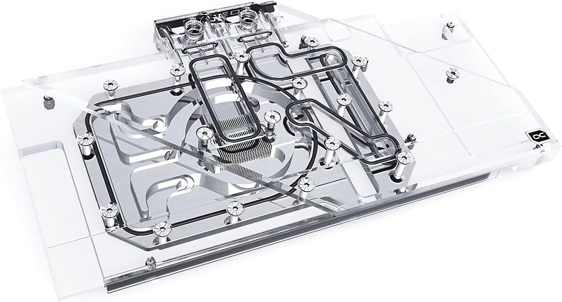 Alphacool Eisblock Aurora GPX-A GPU Water Block & Backplate, RX 6800/6800XT/6900 (Strix/TUF), D-RGB, Nickel/Plexi