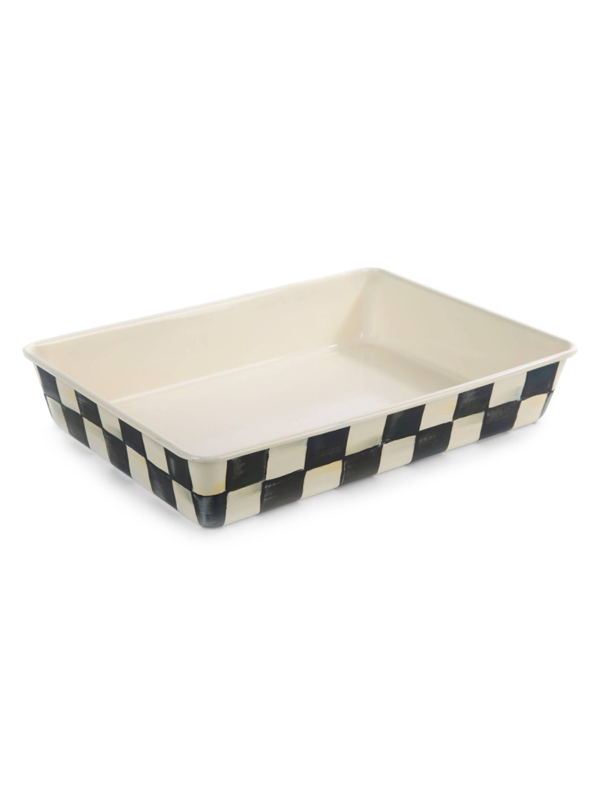 MacKenzie-Childs Courtly Check Enamel Baking Pan
