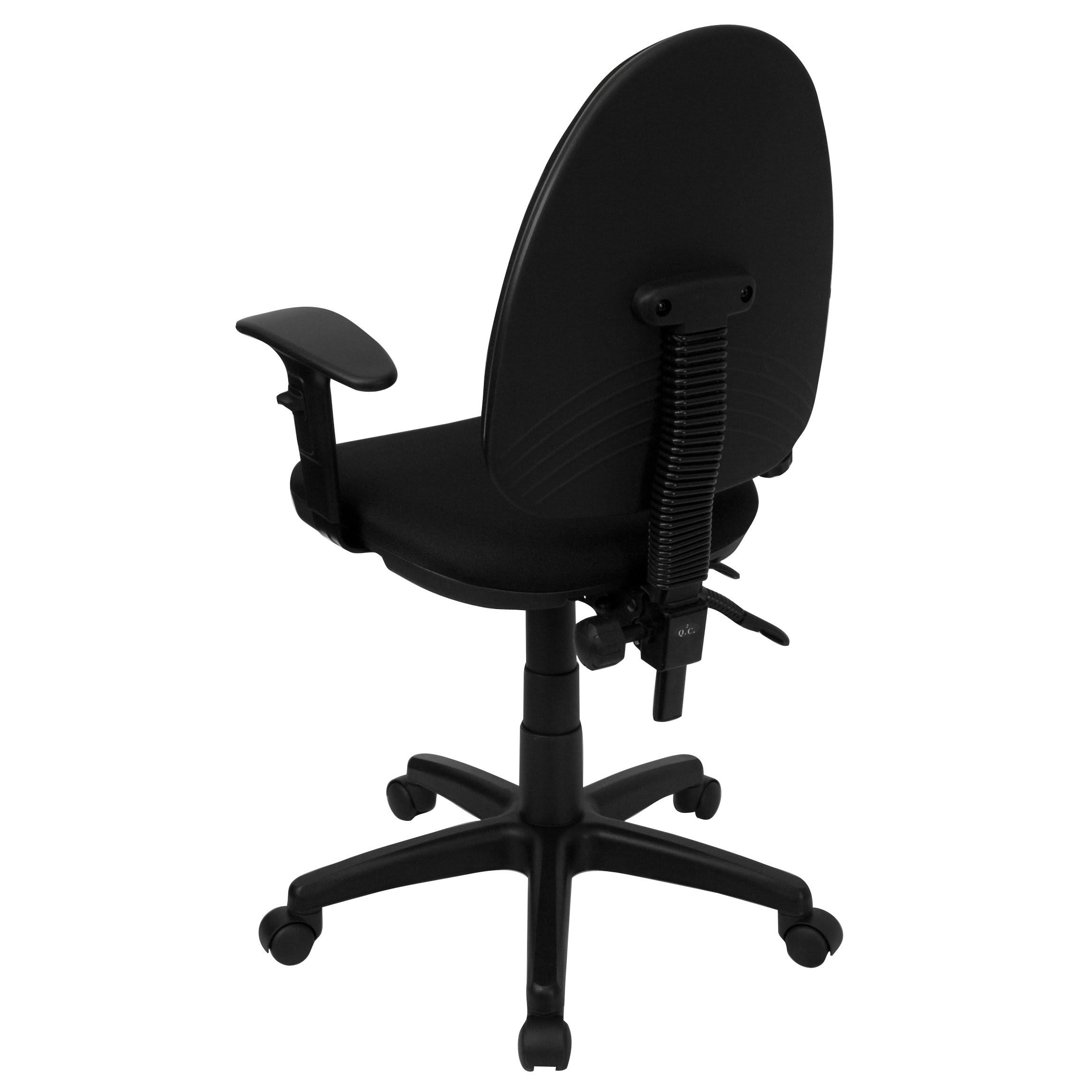 Alamont Mid-Back Burgundy Fabric Multifunction Swivel Ergonomic Task Office Chair with Adjustable Lumbar Support u0026 Arms