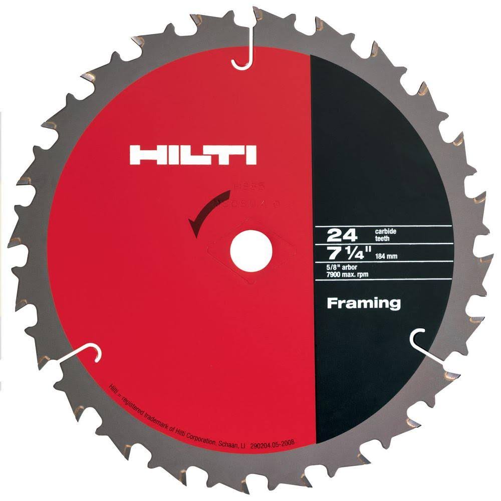 Hilti W-CSC 7-1/4 in. x 24-Teeth Circular Saw Framing Blades Contractor&s (50-Pack) 3445956