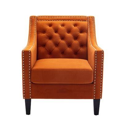 Aalap 10.55Cm Wide Armchair Red Barrel Studio Fabric: Terracotta Velvet