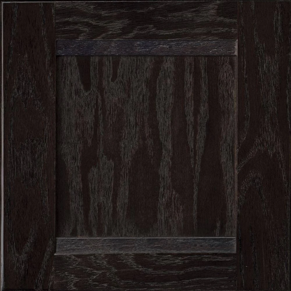 KraftMaid Sonora 14 5/8 x 14 5/8 in. Black Cabinet Door Sample in Slate, Grey