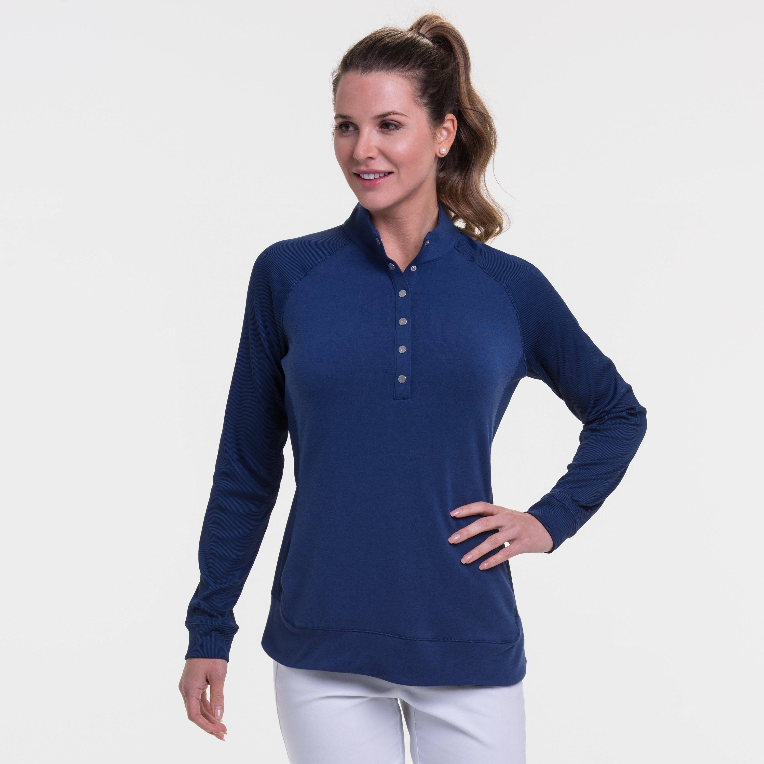 EP NY Drive Collection: Cozy Snap Placket Pullover (XXL) in Navy