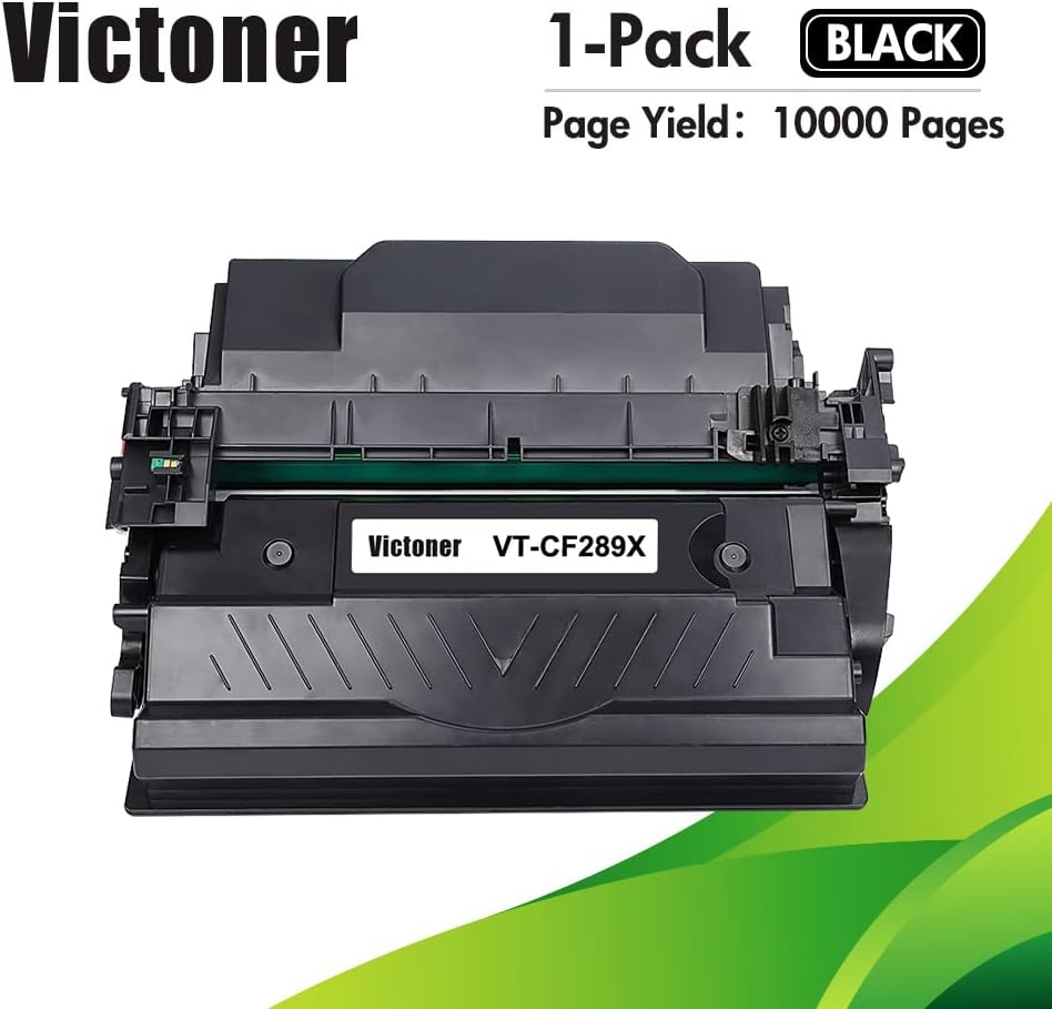 VICTONER Compatible 89X CF289X Toner: Cartridge Replacement for HP 89X CF289X 89A CF289A Enterprise MFP M507 M507dn M507n M507x M528 M528dn M528c M528z High Yield Printer Ink (Black 1-Pack)