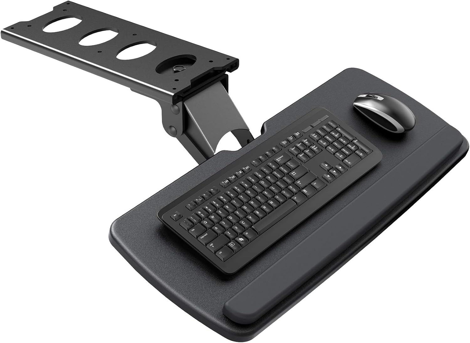 Huanuo Keyboard Tray Under Desk，360 Adjustable Ergonomic Sliding Keyboard & Mouse Tray, 25