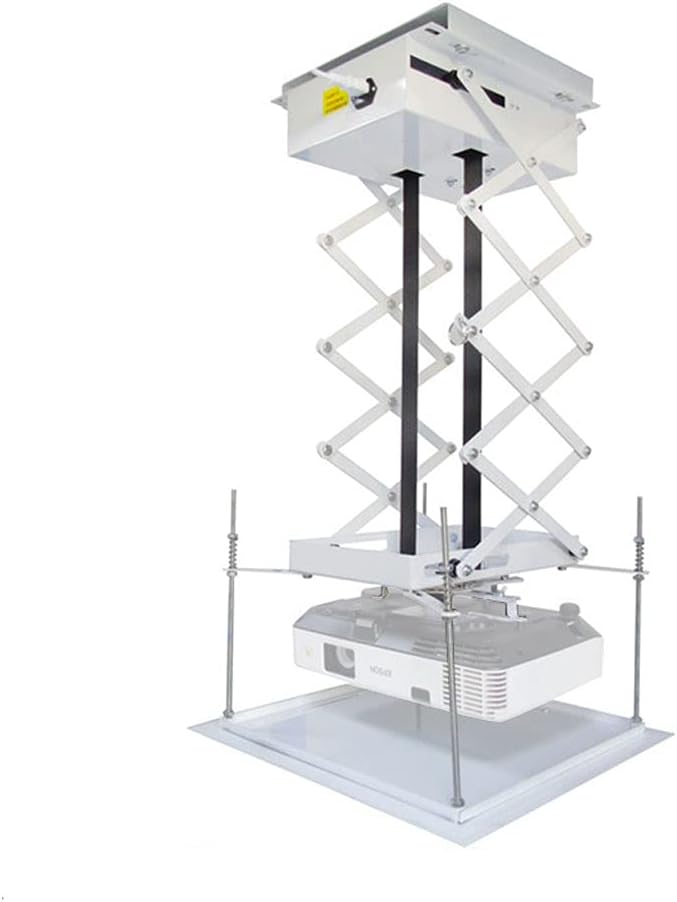 PreAsion 59 Inch Projector Bracket Motorized Lift Projector Lift Motorized Ceiling Projector Scissor
