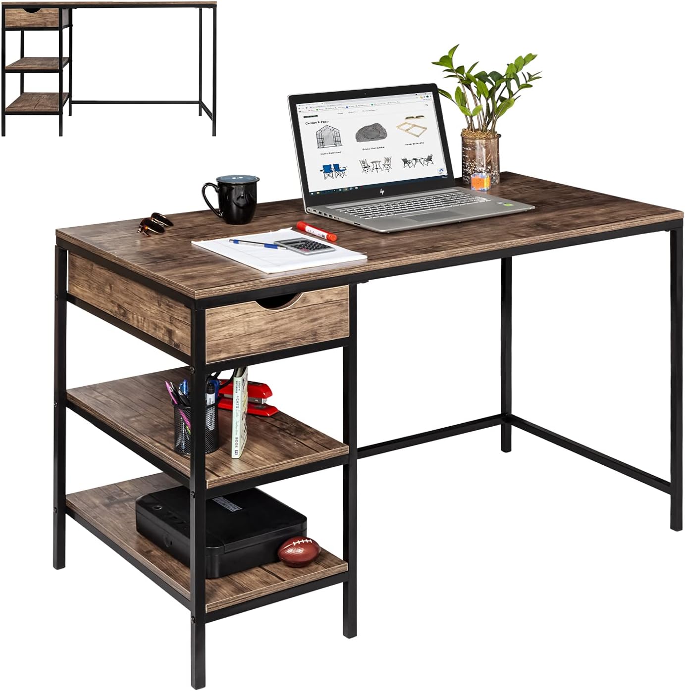 Homewell Computer Desk with Drawer 47