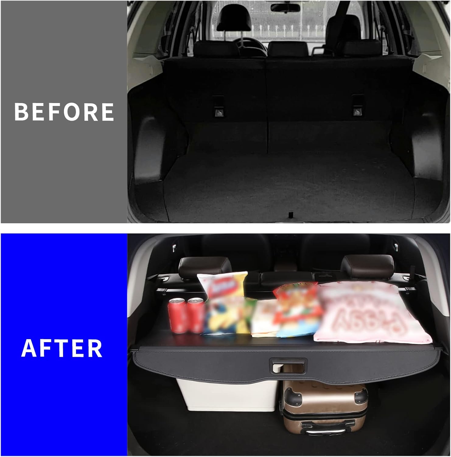 Fit For 2019 2020 2021 2022 Subaru Forester Cargo Cover Retractable Trunk Shielding Shade Black