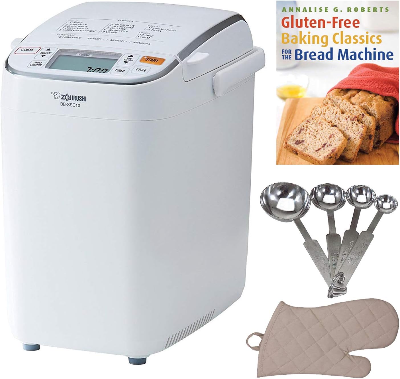 Zojirushi Home Bakery Maestro Breadmaker with Gluten-Free Book and Accessories