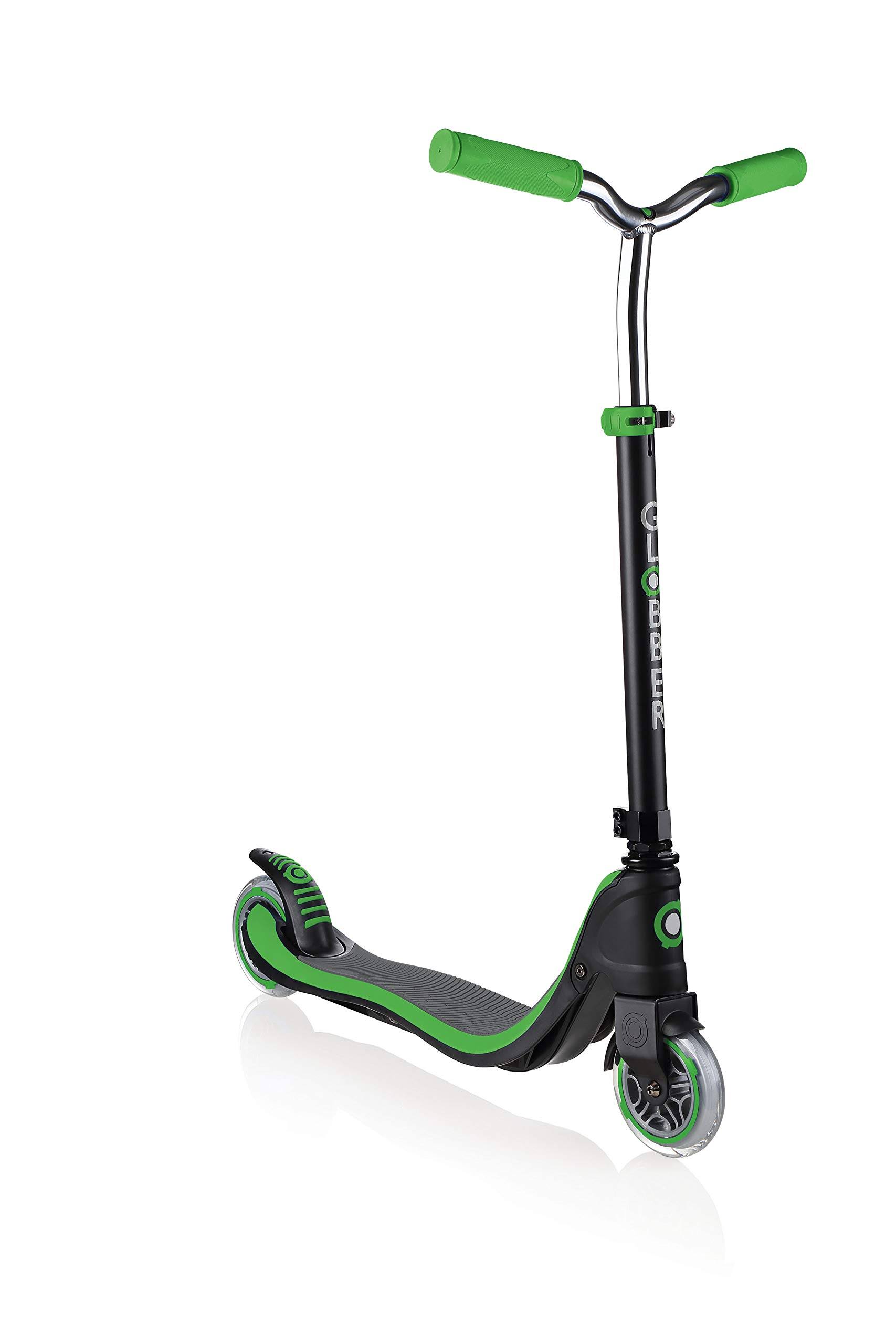 Globber 2 Wheel Flow 125 Scooter Black Neon Green