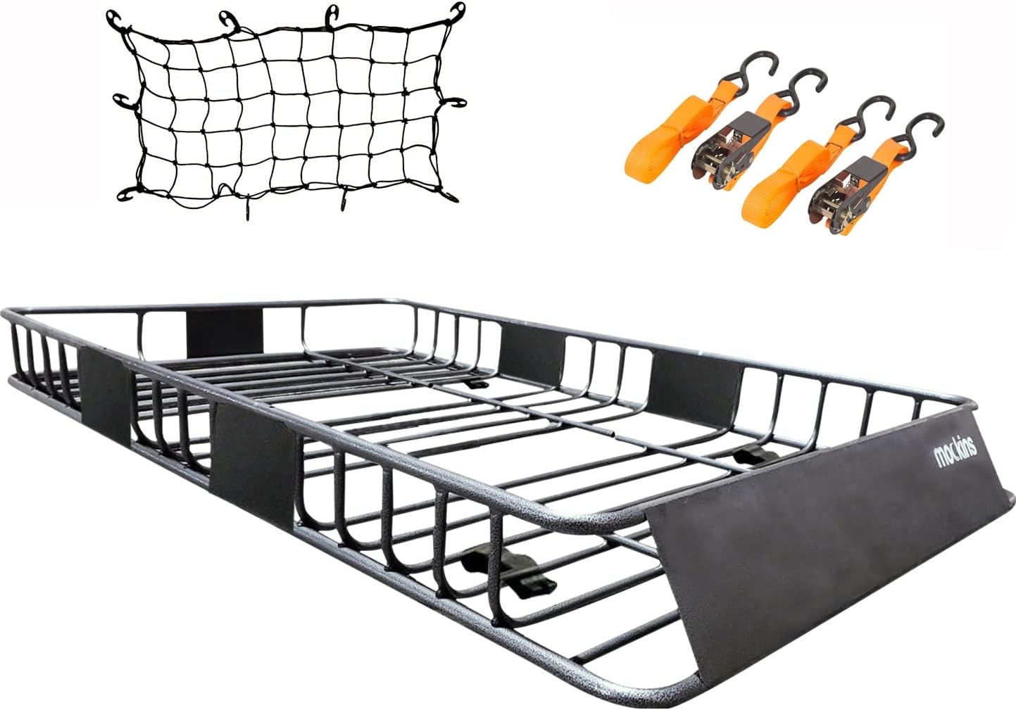 Mockins Roof Cargo Basket 64x39x6 Extendable Cargo Roof Rack Cargo Carrier |250lb Cap. Roof Basket Cargo Carrier | Car & SUV Roof Rack Cargo Basket | Cargo Rack Rooftop Cargo Carrier Roof Rack Basket