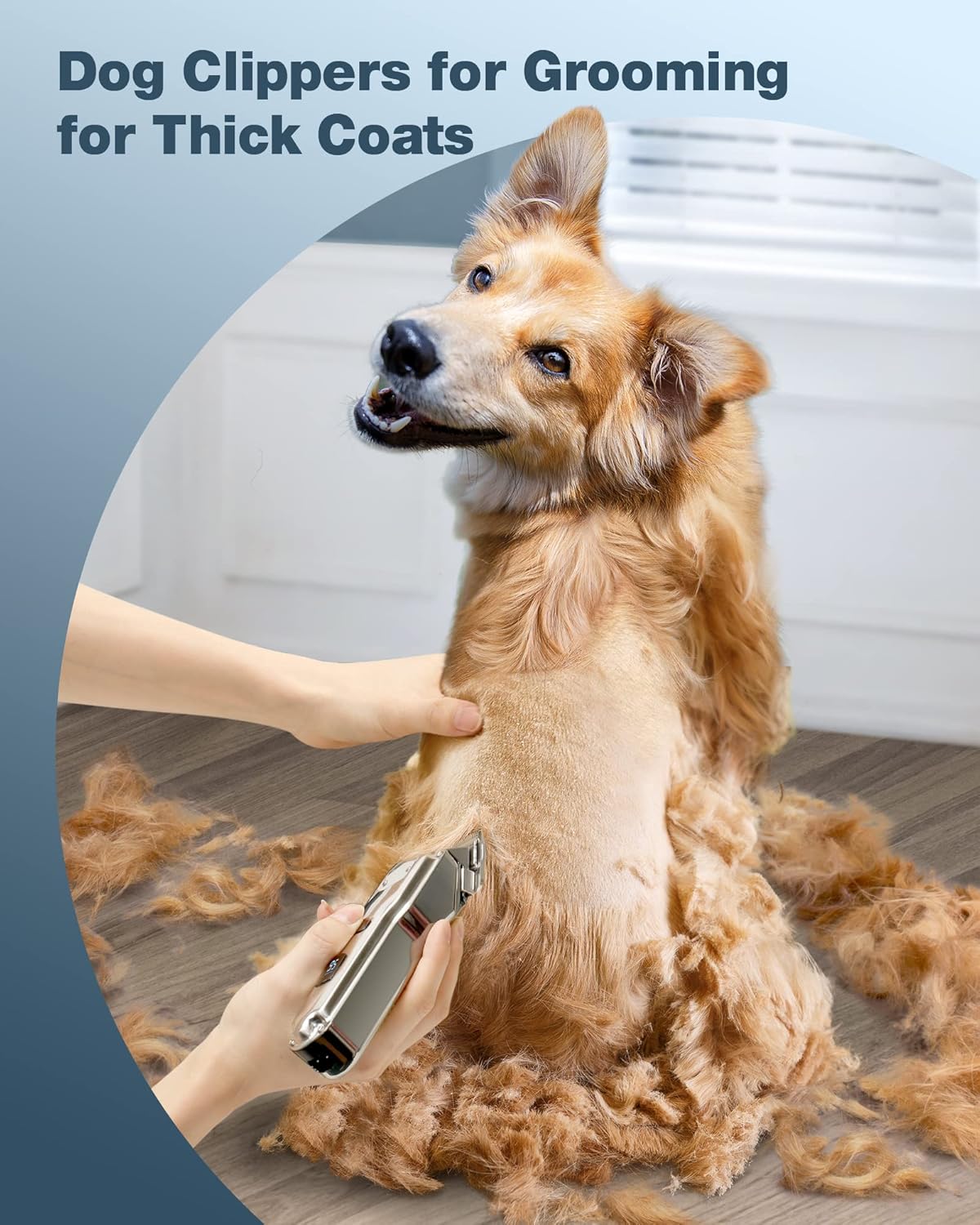 Dog Clippers for Grooming for Thick Heavy Coats/Professional Dog Grooming Clippers/ Cordless Waterproof Dog Clippers Low Noise Trimmer Shaver for Dogs Pets and Animals Pack of 2