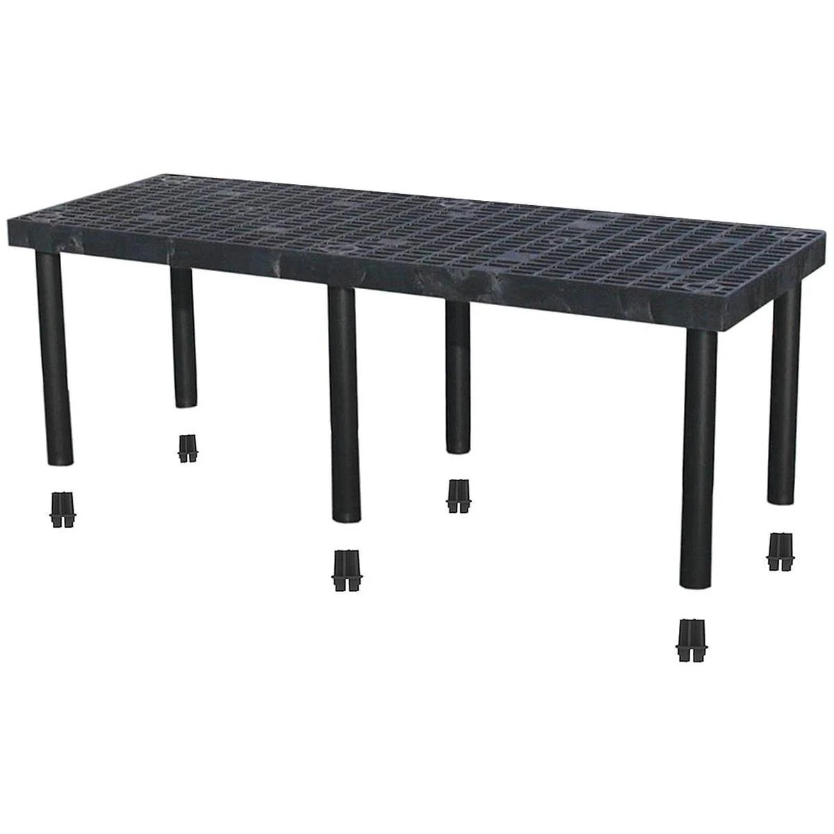 STRUCTURAL Plastics S6624a Shelving Unit,Add-On,24x66x24 in,350 lb, Black