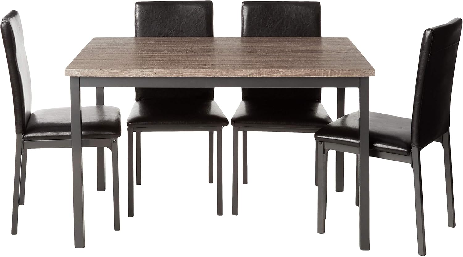 Coaster Home Furnishings Garza 5-Piece Rectangular Table Dining Set Grey and Black