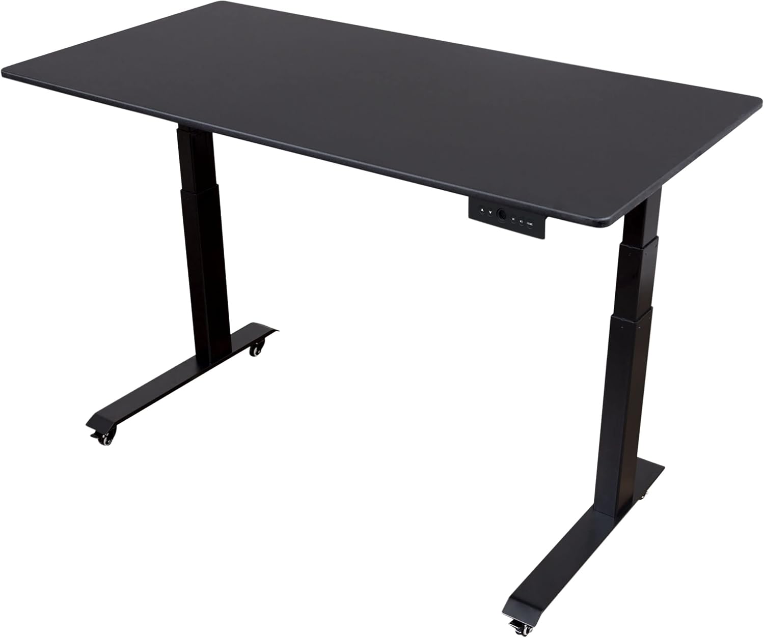Stand Up Desk Store Dual Motor Electric Adjustable Height Standing Desk with EZ Assemble Steel Frame (Black Frame, Frame Only)