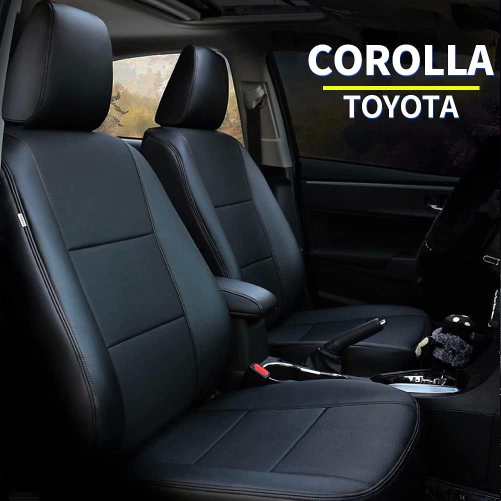 DIKSOAKR Custom for Toyota Corolla L/LE/LE Eco/LE Plus 2014-2019 Car Seat Cover, Luxurious Full Set of Car Seat Covers with Airbag Compatible.Automotive Interior Accessories