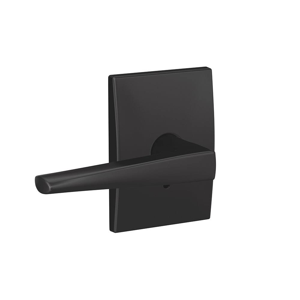 Schlage FC21-ELR-CEN Custom Eller Passage u0026 Privacy Door Lever Set with Century Matte Black