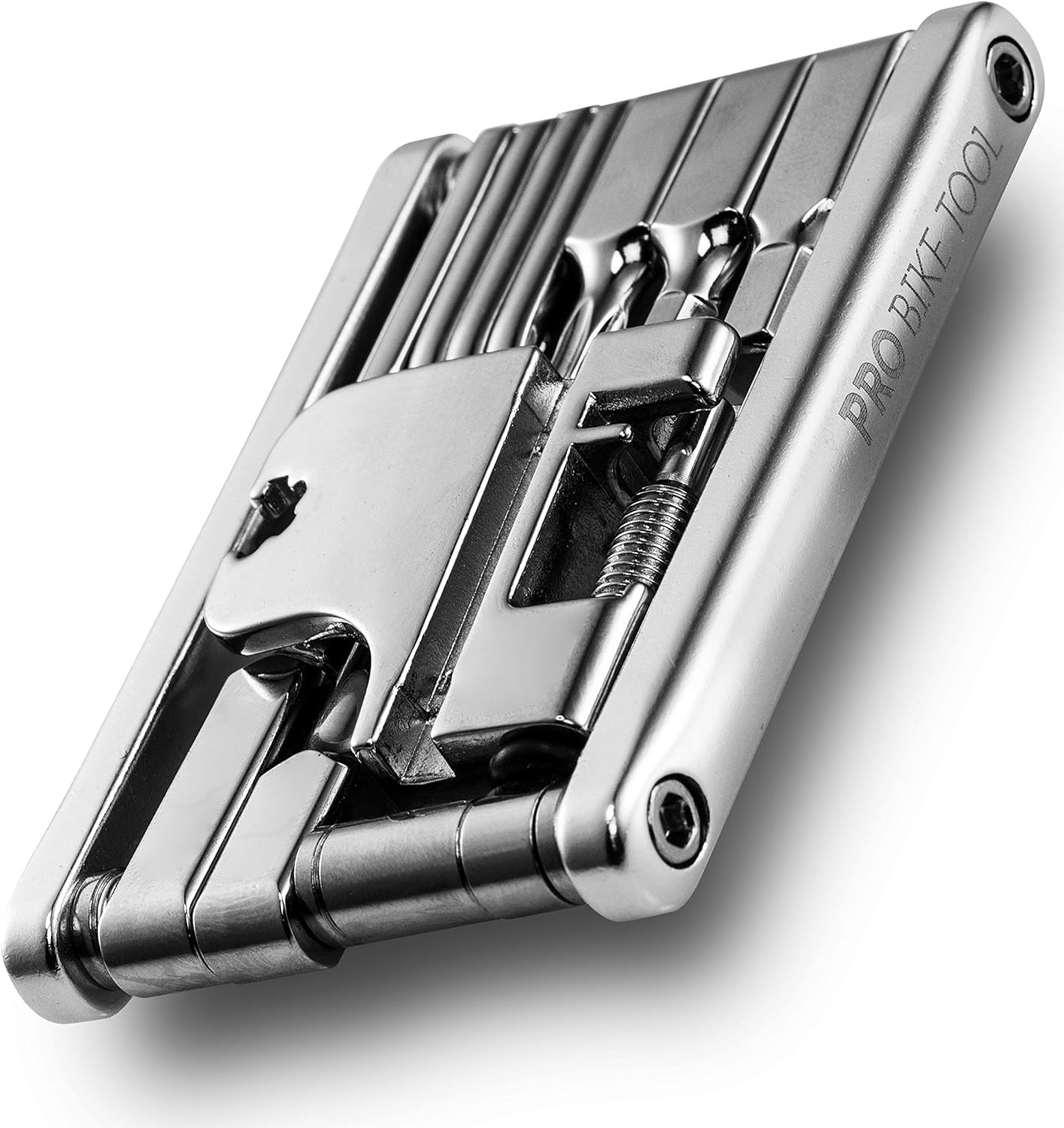 PRO BIKE TOOL 17 in 1 Bike Multitool - Compact and Lightweight Bicycle Repair Kit for Road and Mountain Bikes - Saddlebag and Pocket Friendly Set - Includes Slim Bag - Cyclist Gift