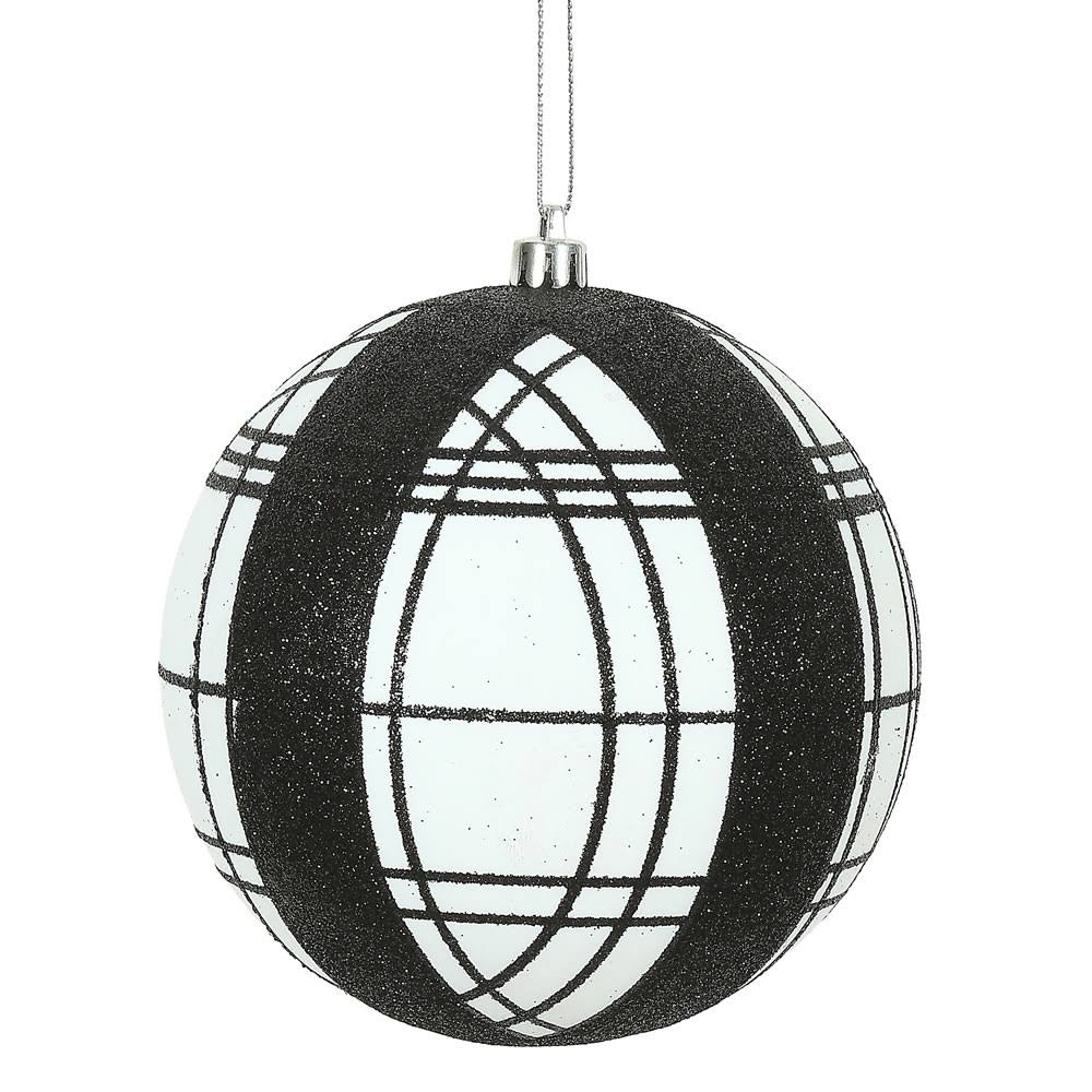 Vickerman n171804d 4.75x22 White-Black Asst Plaid Ball 4/Bx