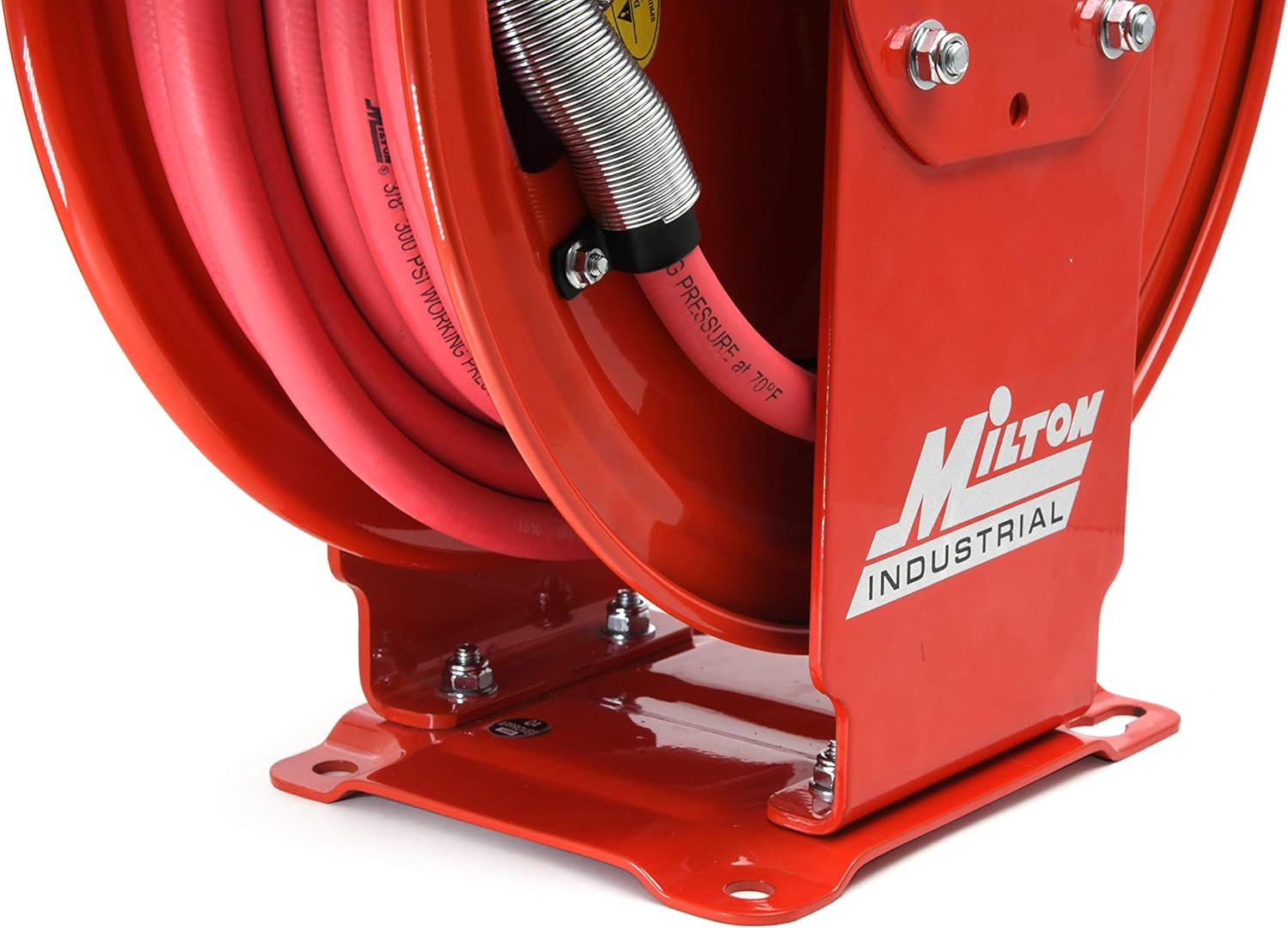 MILTON Strength Air Hose Reel w/Auto- Retractable Steel Dual Arm, 3/8