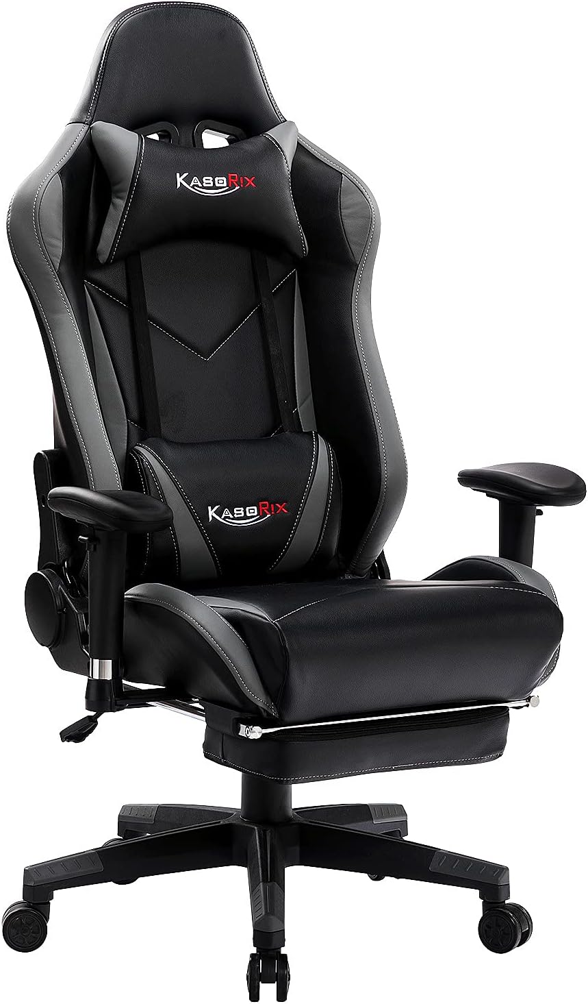 KASORIX Gaming Chair Ergonomic Video Game Chair High Back Computer Chair Professional Racing Style Comfortable Gamer Chair with Footrest and Massage Backrest and Lumbar Support