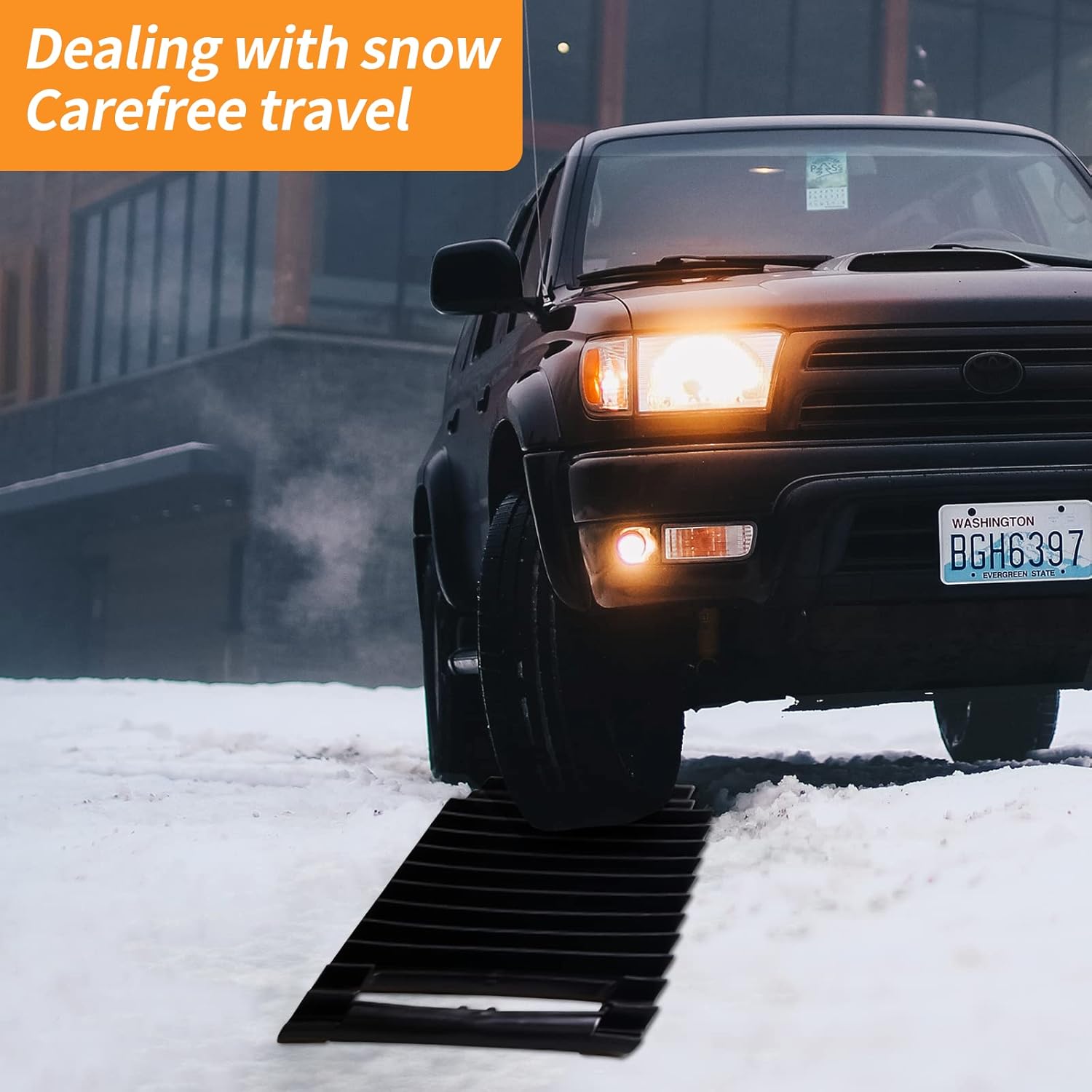 Recovery Traction Tracks for Off-Road Mud, Sand, Snow Tire Ladder Traction Track Vehicle Extraction Traction Mats