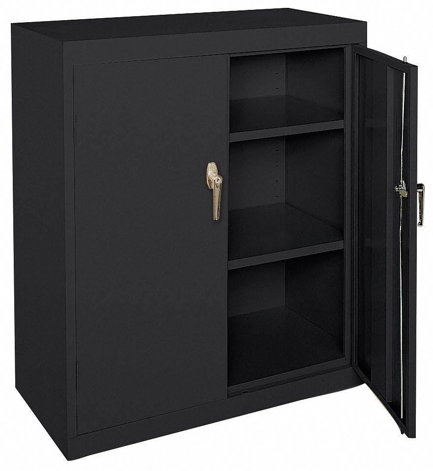 Sandusky Ea22362442-09 Counter Height Storage Cabinet,Welded, Black