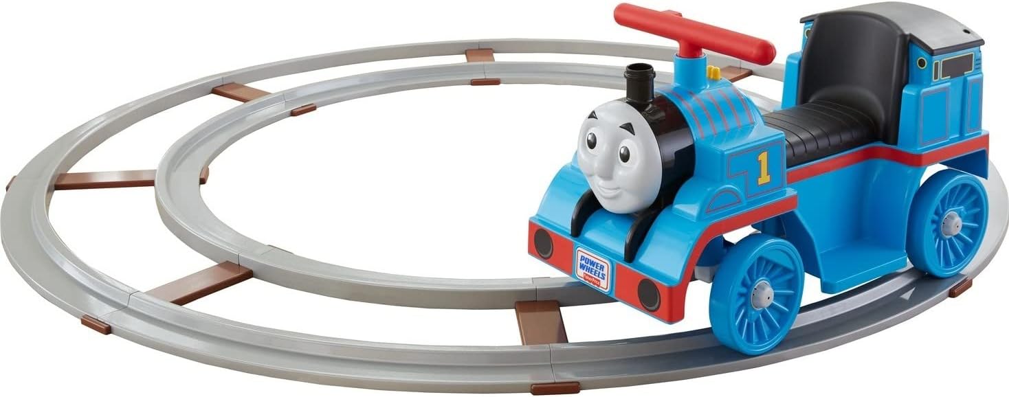 Power Wheels Thomas and Friends Thomas vehicle with track, 6V battery-powered ride-on toy train for toddlers ages 1 to 3 years