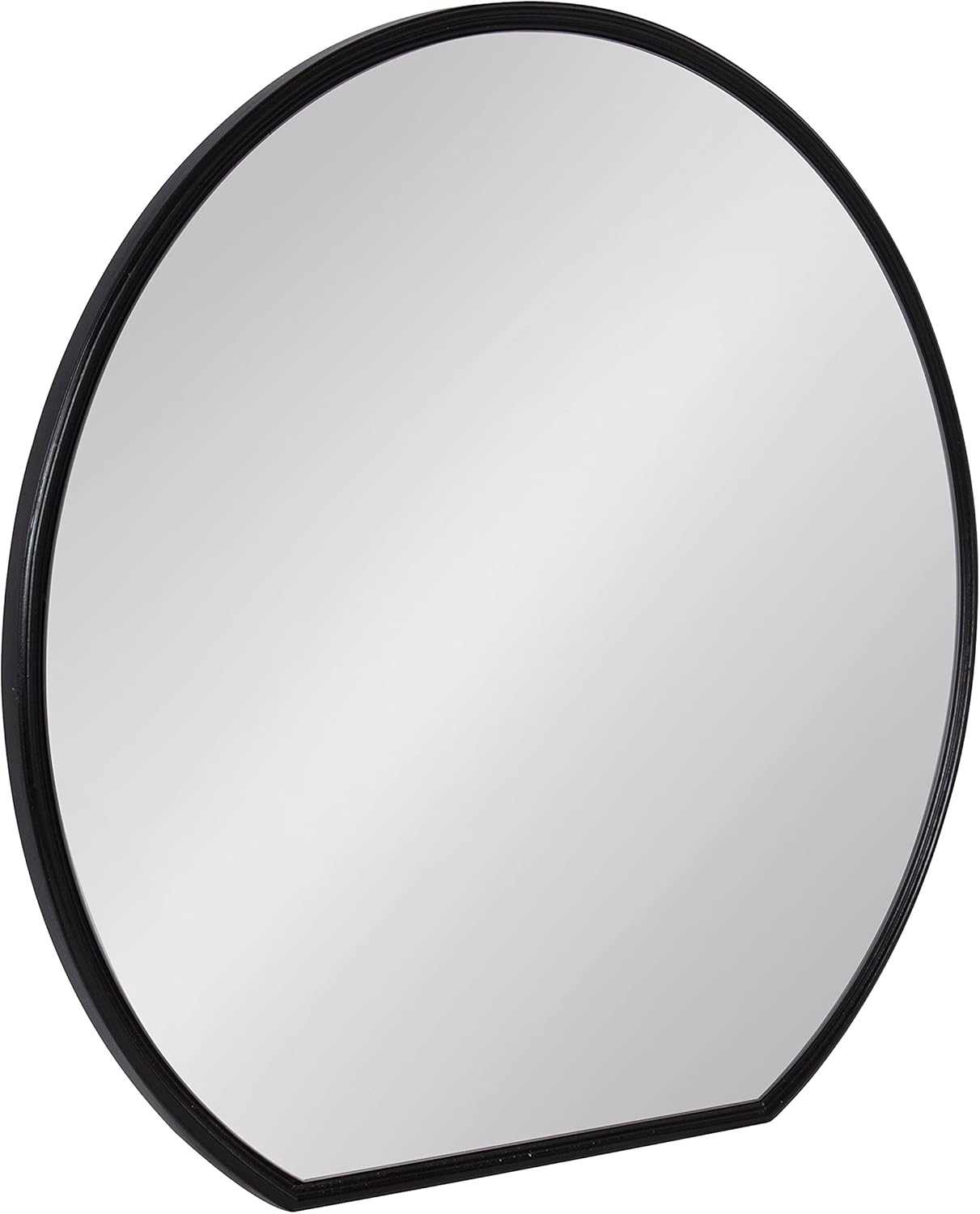 Kate and Laurel Caskill Flat Circle Wall Mirror, 24x23, Black