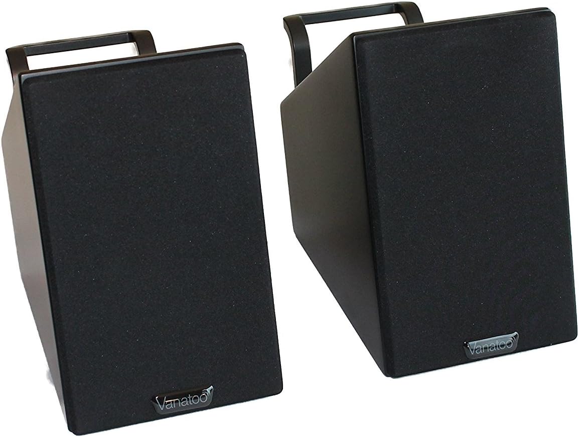 Vanatoo Transparent Zero Powered Speakers - Bluetooth Speakers - Speakers AUX, USB, Optical, Analog - Computer Speakers - TV Speakers - Gaming Speakers - Black, Set of 2