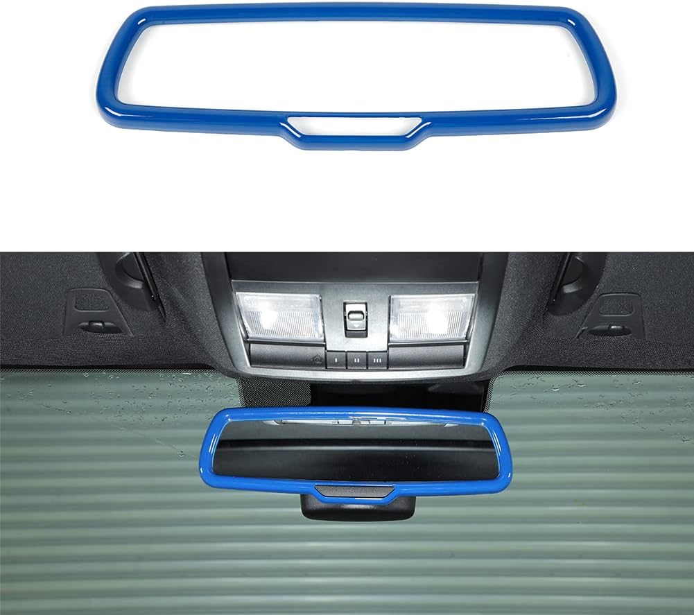 Fscar ABS Car Pink Inner Rearview Mirror Cover Decoration Trim Interior Accessories 1Pc for Challenger 2015+/Ram 2010-2017