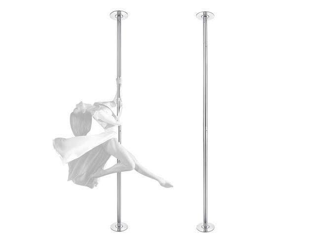 AW 9 ft 45mm Spinning Static Dancing Pole Kit for Club Party Fitness Exercise 2 Pack