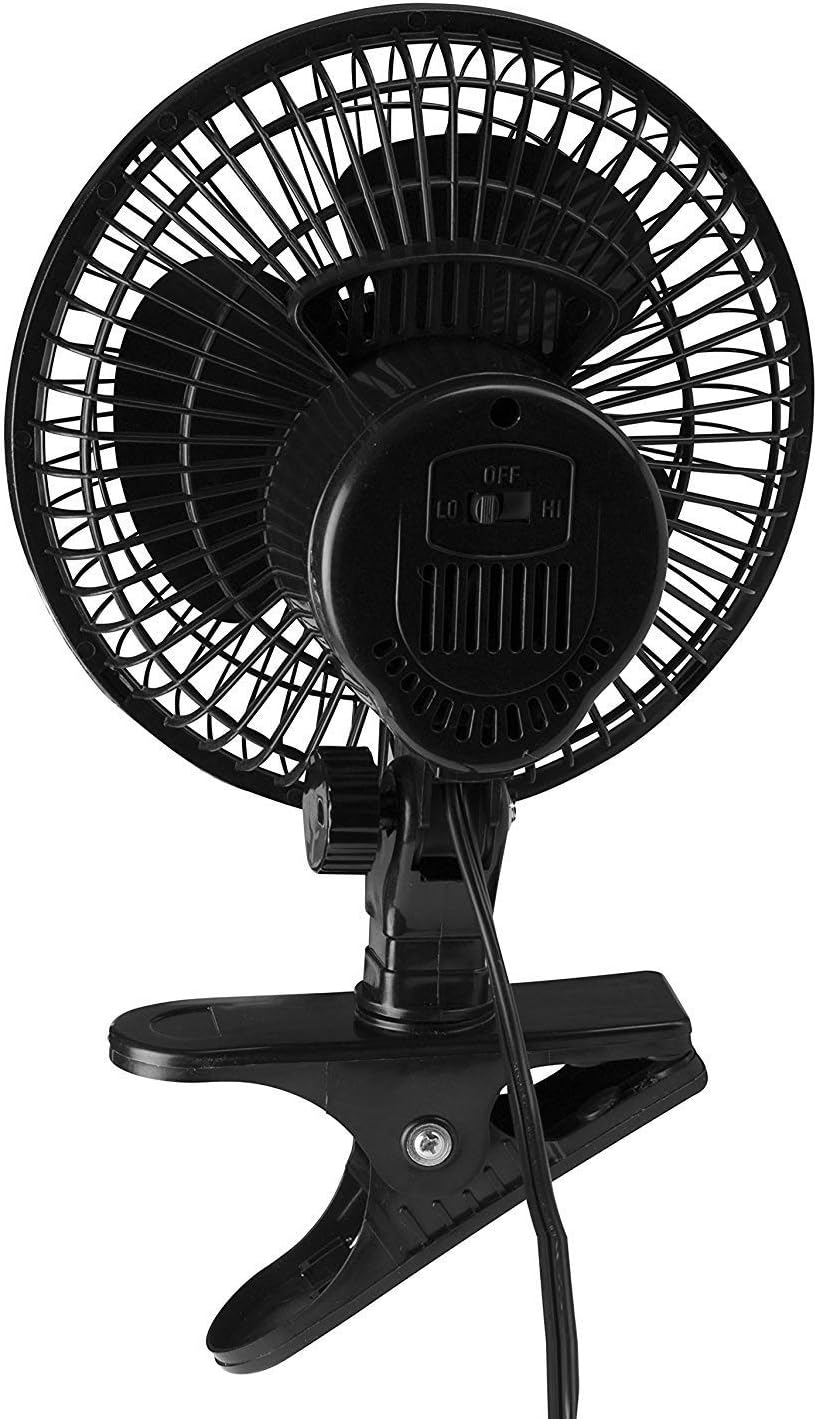 Comfort Zone CZ6C 6-Inch 2-Speed Clip-On Fan (Black, 2 Fans)