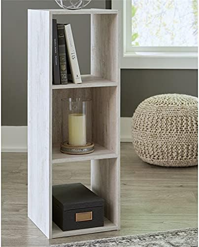 Bowery Hill Three Cube Engineered Wood Organizer in White Wash Pack of 2