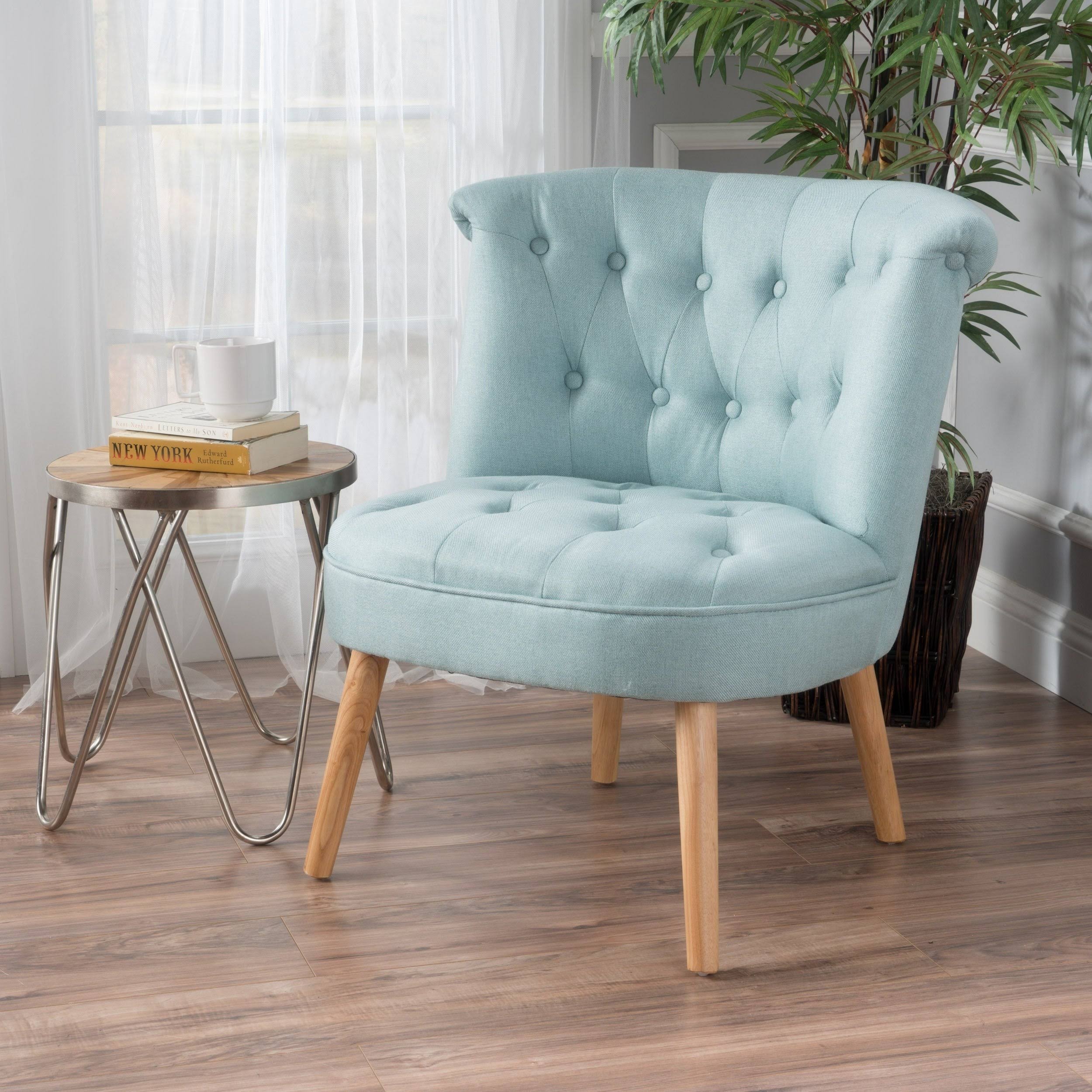 Christopher Knight Home Cicely Tufted Fabric Accent Chair - Teal