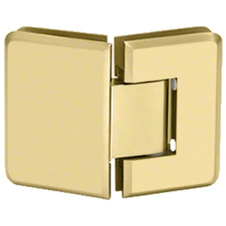 CRL P1n045sb Satin Brass Pinnacle 045 Series 135 Degree Glass-to-Glass Standard Hinge, Gold