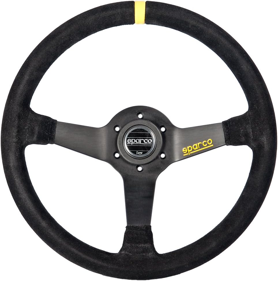 Sparco 015R345MSN Suede Steering Wheel , Black
