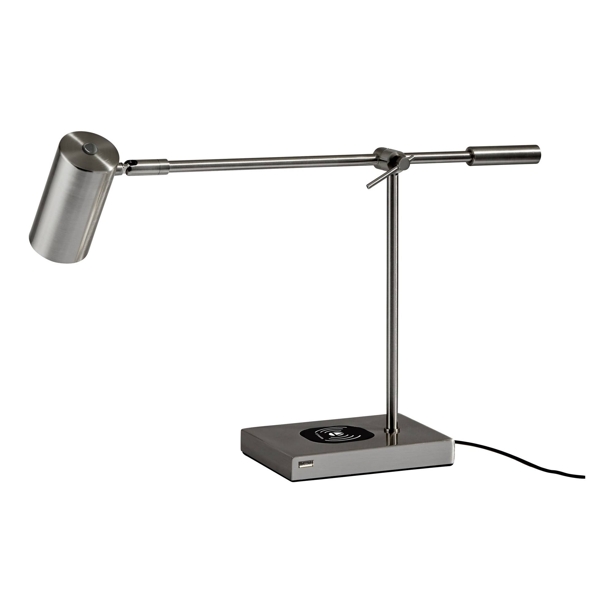 Adesso COLLETTE - Desk lamp - LED - 7 W - 3000 K - cylinder - brushed steel (pack of 12)