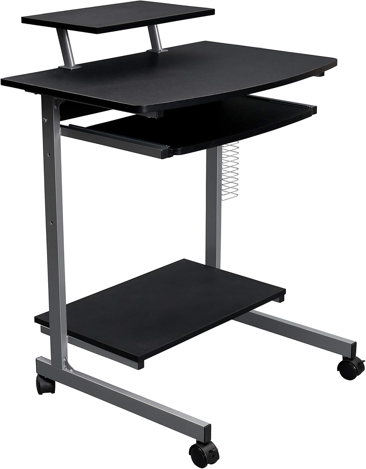 Techni Mobili Compact Computer Cart With Storage, Graphite Pack of 2