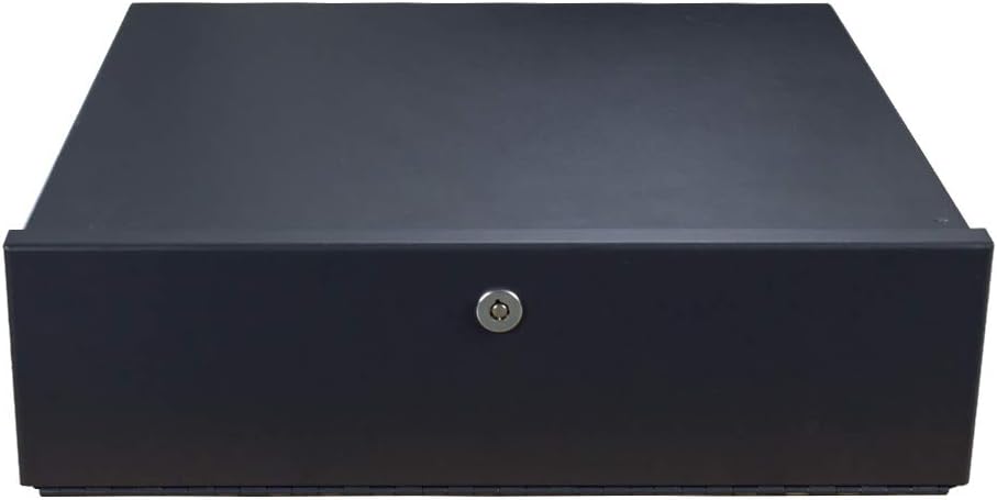 DVR Security Lockbox with AC Fan and Heavy Duty 16 Gauge Steel Enclosure for Wall or Floor Mount (21 x 21 x 8 Inches)